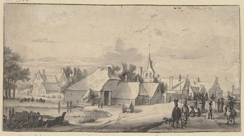 Das Dorf Sloterdyk zur Zeit des Durchzuges der Truppen des Prinzen Wilhelm II von Oranien im Jahre 1650