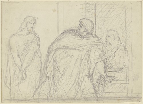 Johannes der Täufer vor Herodes Antipas und Herodias oder Christus vor Pilatus