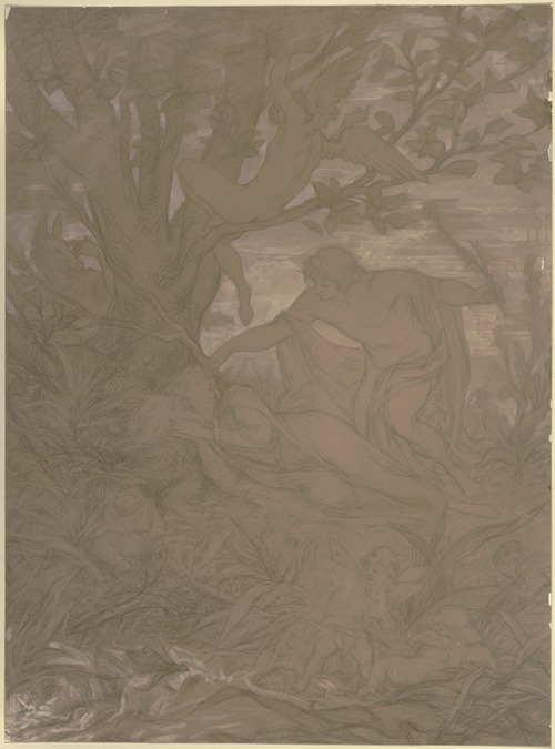 Oberon befreit Titania im Beisein des in einen Esel verwandelten Nick Bottom von der Wirkung des Liebesnektars