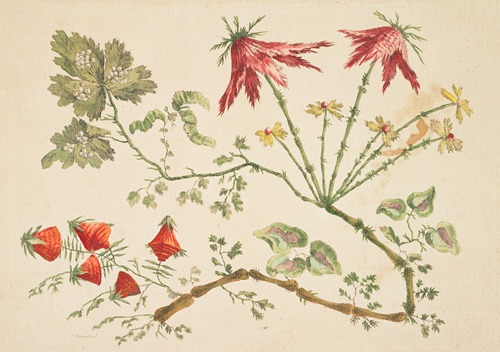 Ornament. Chinoiserie. Flowers