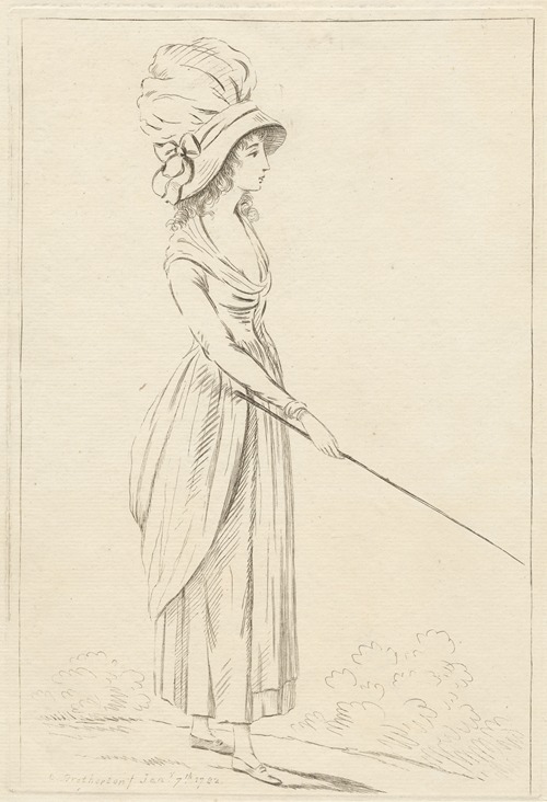 Lady Pointing with a Stick