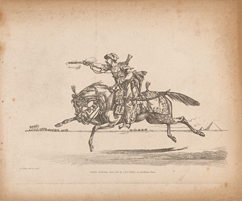 A Charging Mameluke Firing a Pistol