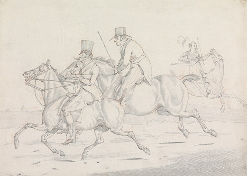 Drawing for ‘Specimens of Riding Near London:’ Fancy – View Near Gray’s Inn Road