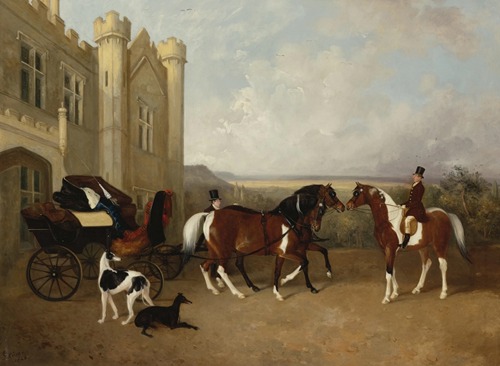 A Phaeton Preparing to Leave a Country House