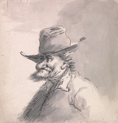 A Man with a Bottle-Nose Wearing a Hat