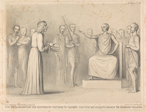 The Sibyl Presenting the Mysterious Writings to Tarquin, Who ‘With Gay Audacity’ Rejects the Proferred Treasure