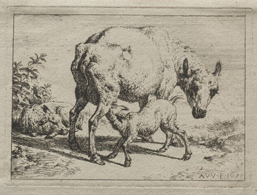 The Ewe and Two Lambs