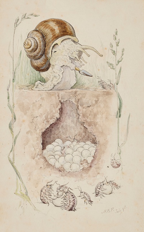 A Snail guarding their Nest