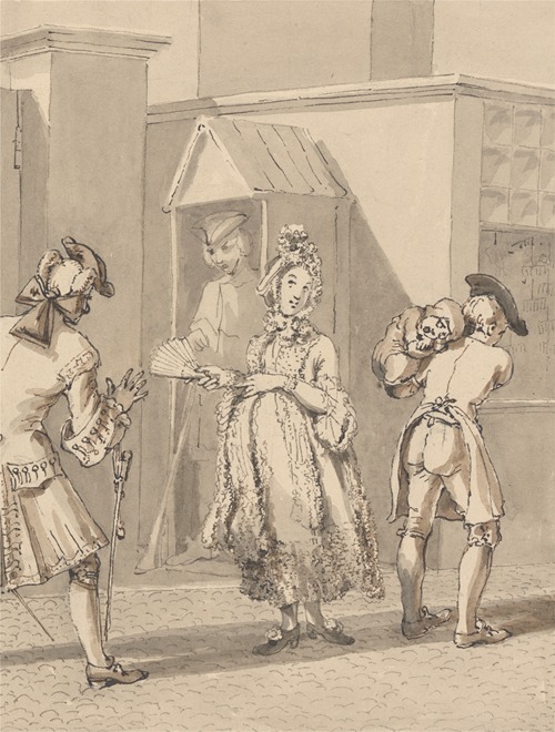 Hogarth Carrying his Master’s Sick Child Round Leicester Fields. The Spot of Ground Leicester House.