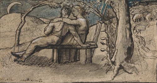 Shepherd and Shepherdess by Moonlight