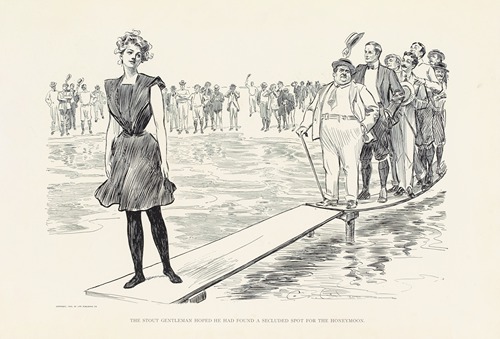 The stout gentleman hoped he had found a secluded spot for the honeymoon