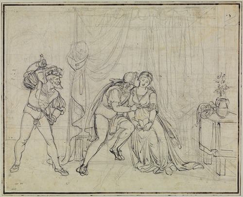 Francesca und Paolo von Malatesta überrascht (Dante Inferno, Canto 5, V 100)