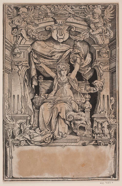 Titelblad og Vignet til en Udgave af Faust , München 1884