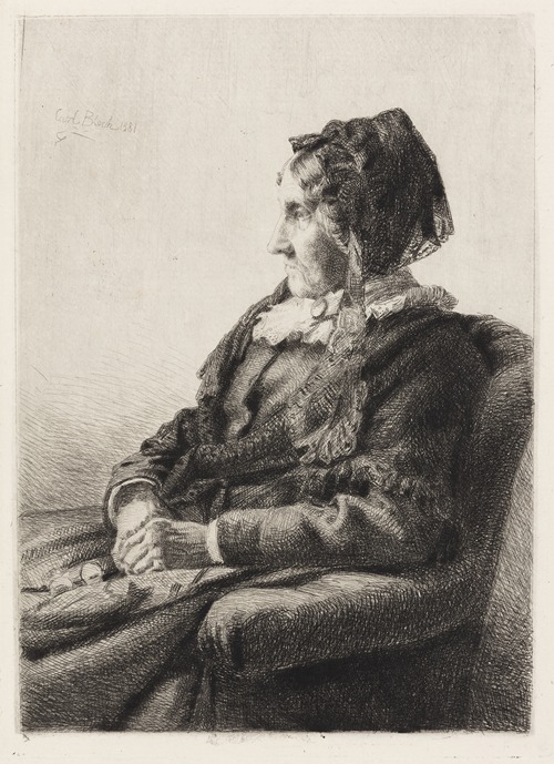 Portrait of the artist’s mother, Mrs. Ida Emilie Ulrikke Henriette Bloch, née Weitzmann