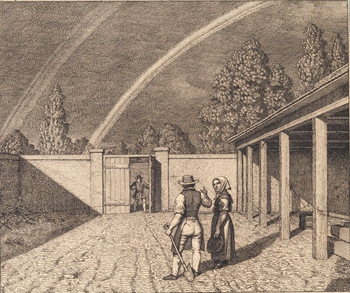 En dobbelt regnbue Illustration til Linearperspectiven , Tavle V