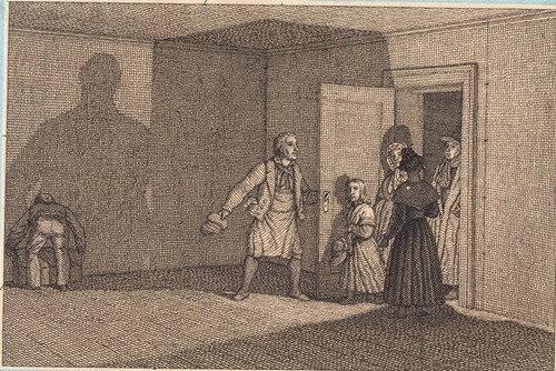Rejsende får vist deres værelse Illustration til Linearperspectiven , Tavle VIII