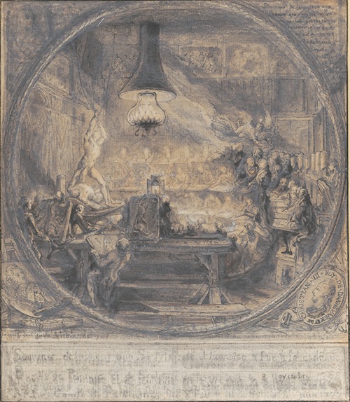 Kong Christian VII’s besøg på Det kgl franske Kunstakademi i Paris, 8 nov 1768