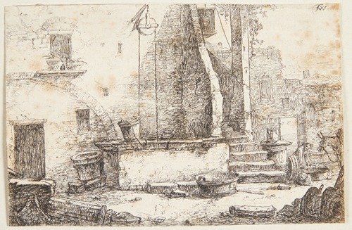 Brønd ved et hus