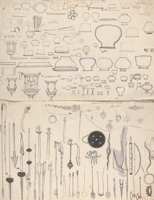 Military Weapons, Female Ornaments, Utencils for Culinary and Religious Purposes