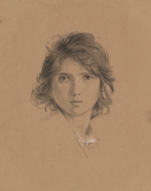 Study for the head of a boy in ‘Peasants of the Campagne’ during the Vintage