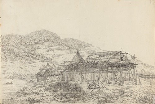 The Balagans or Summer Habitations, with the Method of Drying Fish, at St. Peter and Paul, Kamtschatka
