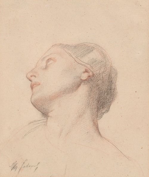 Study of a Woman’s Head, for the Glorification of St. Louis