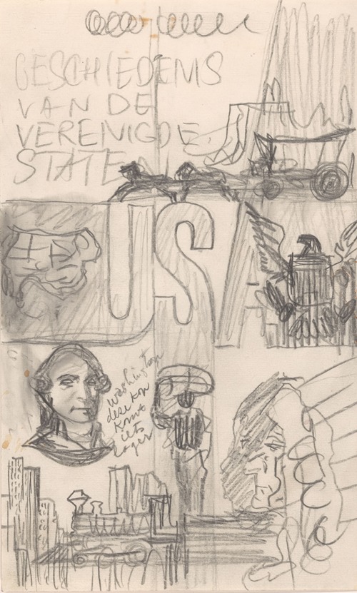 Bandontwerp voor; André Maurois, Geschiedenis van de Verenigde Staten, 1964
