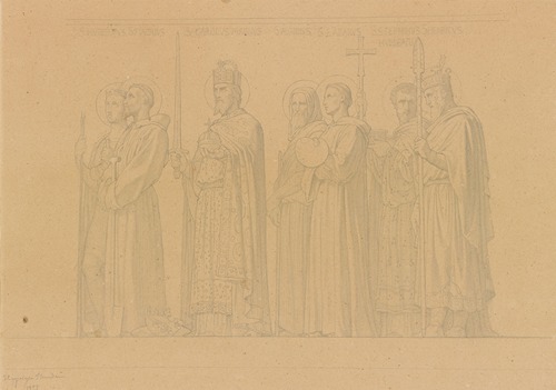 Study of Seven Saints for the Nave of the Church of Saint-Vincent-de-Paul, Paris