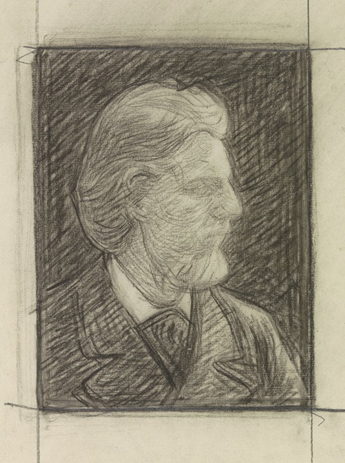 Portret van de schrijver Jacques Fabrice Herman Perk, en profil