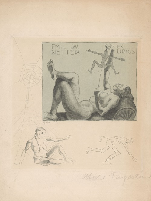 Ex libris van Emil W. Netter
