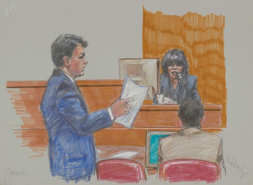 Defendant Oprah Winfrey testifying during a civil case brought against her by the Texas Beef Industry