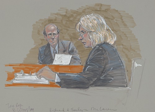 Richard and Evelyn McLaren during their trial related to the Republic of Texas separatist group