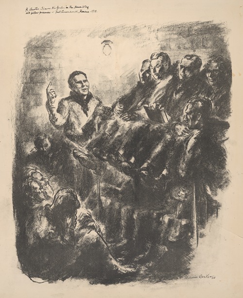H. Austin Simons New Yorker in the honor wing with fellow prisoners, Fort Leavenworth Kansas, 1918