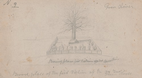 Burial place of the first victims of the 32nd Indiana, Green River