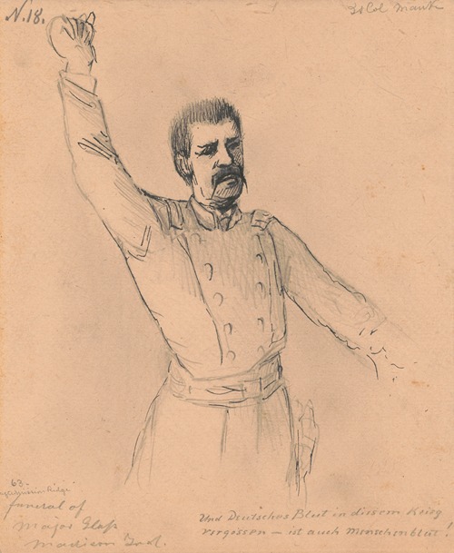 Lieutenant Colonel William G. Mank provides the eulogy at the funeral of Lieutenant Colonel Jacob Glass, Madison, Indiana, 1863