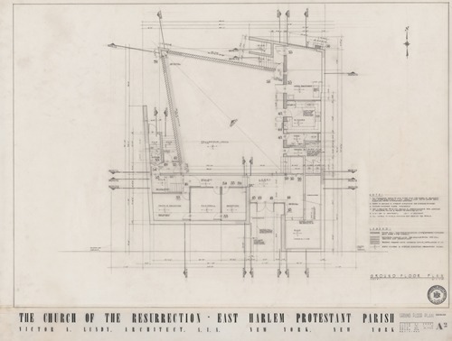 Church of the Resurrection, East Harlem, New York, Ground floor plan