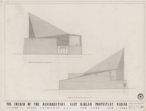 Church of the Resurrection, East Harlem, New York, South and east elevations