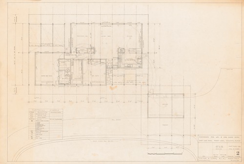 Residence for Mr. and Mrs. Harry Berk, East Lake Drive, Forest Lakes, Sarasota, Florida, First floor plan