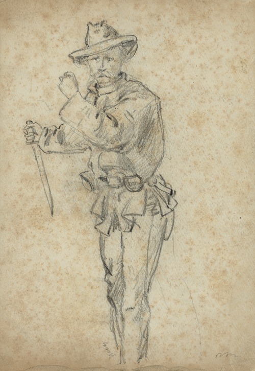 A soldier with a knife