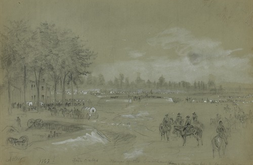 Fair Oaks, scene of the battle (drawn a day or two before the Confederate assault)
