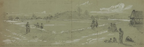 Ground on Belle island where 13000 Union prisoners were encamped at one time