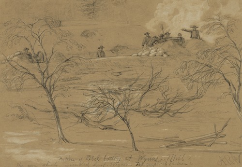 Portion of Rebel battery at Wynns Mill. The gun which wounded Lieut. Wagner. Topographical Engineer