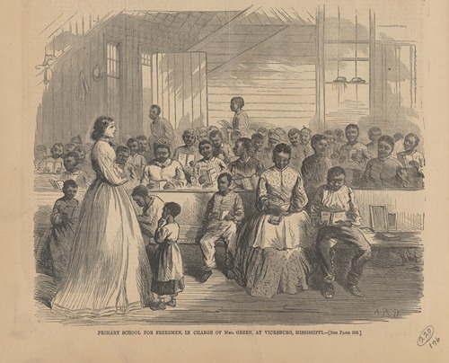 Primary school for freedmen in charge of Mrs. Green at Vicksburg, Mississippi