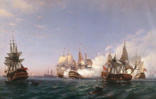 The Öland, Fighting with English Men-of-War in 1704 (1870)