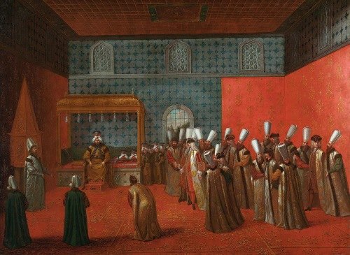 Ambassador Cornelis Calkoen at his Audience with Sultan Ahmed III