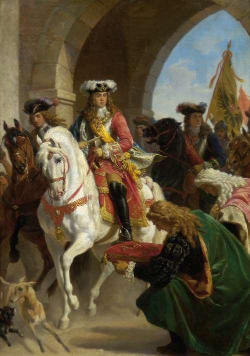 Entry of Charles III. in Madrid in 1710 (around 1865)