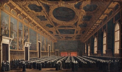 The Doge And Grand Council In Sala Del Maggior Consiglio (1761 - 1765)