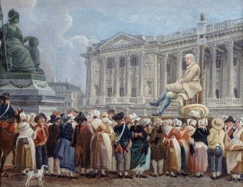 Exposition de Pierre Nicolas Perrin sur la place de la Révolution, le 29 vendémiaire, an II