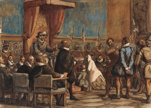 Chr. 4. Lader Bødlen Tage Ordenskæden Og Sværdet Fra Falskneren Christopher Rosenkrantz