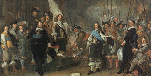 Militia officers of District 1 under captain Joan Huydecoper and lieutenant Frans van Waveren